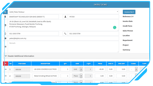 cloud accounting customer supplier maintenance
