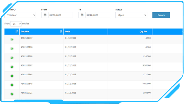 cloud WMS Import Purchase order